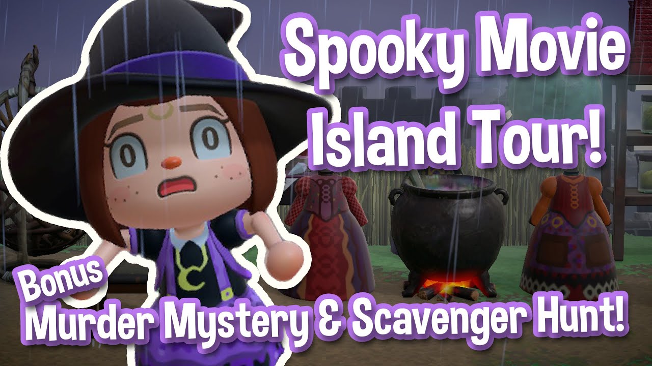 Spooky Movie Island Tour | Scavenger Hunt | Murder Mystery | Animal Crossing New Horizons