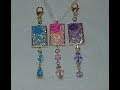 DIY~Gorgeous Icy Gemstone Purse Charms/Pendants From Card Scraps!