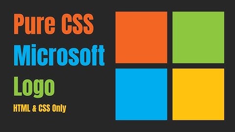 Microsoft Logo With HTML CSS Only | Microsoft Logo | HTML CSS | Coding With Talha
