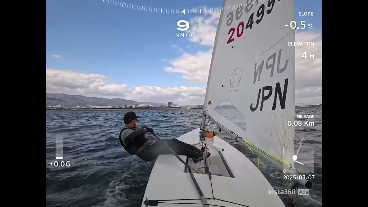 ILCA/Laser Sailing: the wind shifts, a lift or a header      レーザー セーリング:リフトとヘッダー