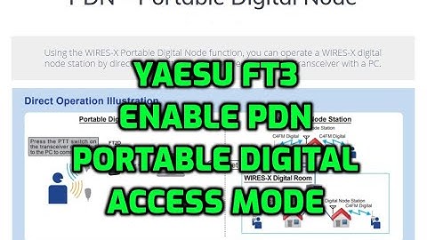 Yaesu FT3D - Enable PDN mode Access mode