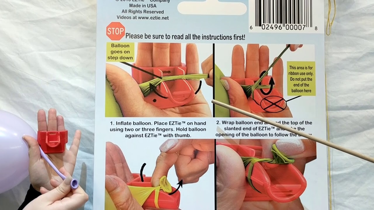 How to use balloon tying tool and clip with videos and pictures