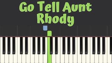 Easy Piano Tutorial: Go Tell Aunt Rhody with free sheet music