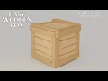 Easy wooden box modeling in Blender 4.0 Timelapse