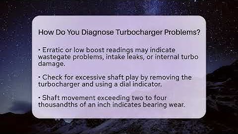 How Do You Diagnose Turbocharger Problems? - Talking Tech Trends