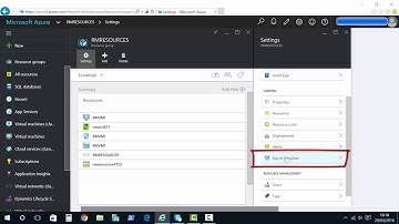 Azure Resource Manager: Export Templates