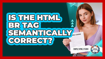 Is The HTML Br Tag Semantically Correct? - Simple HTML Studio