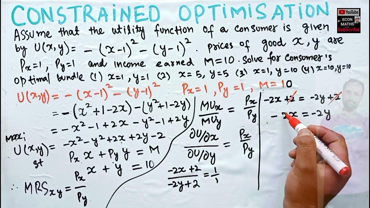 constrained optimization problem - YouTube