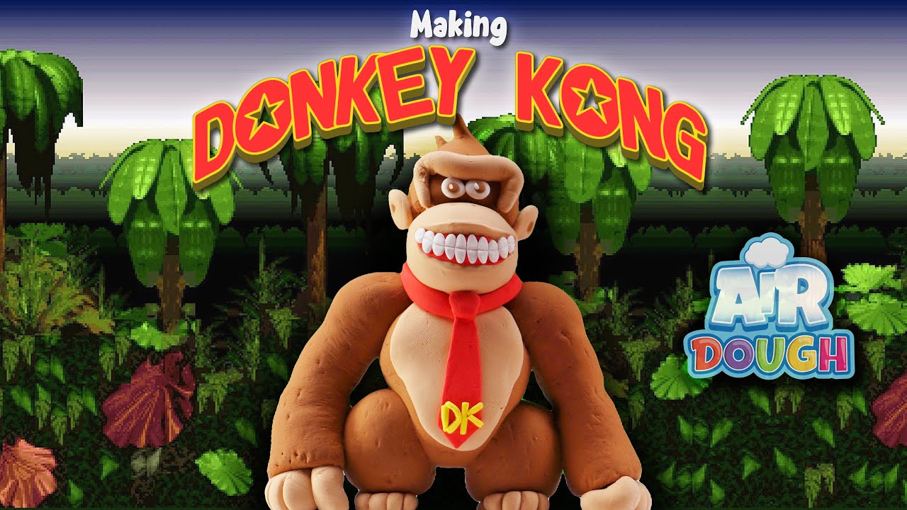 how-to-make-donkey-kong-with-air-dough-tutorial-youtube