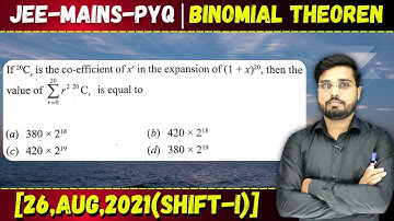 If 20C, is the co-efficient of x in the expansion of (1+x)20, then the 20 value of r2 20 C, is equal