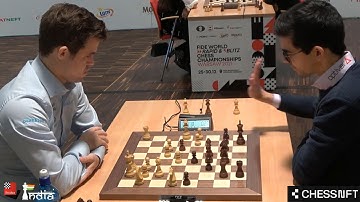 Anish Giri bangs the clock and apologizes vs Magnus Carlsen