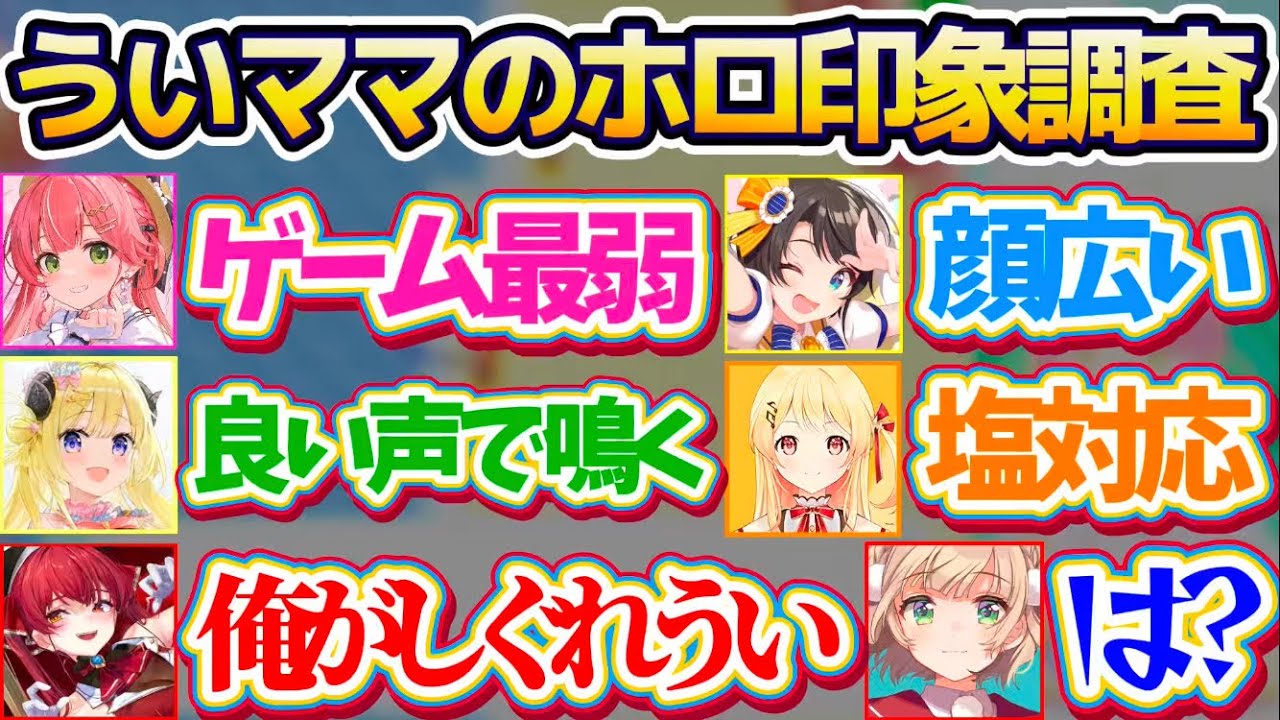 【しぐれうい7周年】自身の7周年記念配信でホロメン達に『しぐれういの印象調査』した結果、好き放題言うホロメン達の回答に到底納得がいかないういママまとめw【※ホロライブ切り抜き/しぐれうい】
