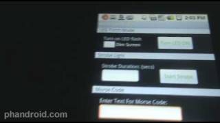Motorola Droid: LED Flashlight Application screenshot 3