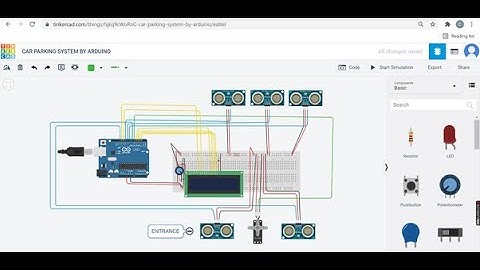 MINI STEM PROJECT - Car Parking System Using Arduino in TINKERCAD