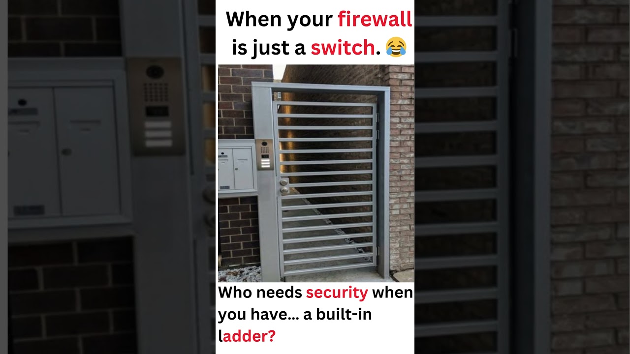 😂 When Your Firewall is Just a Fancy Switch! 😂 | #techmeme #shorts -  YouTube