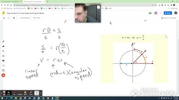 Trigonometry 3.3 Linear and Angular Speed Example 3