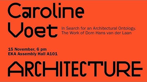 Caroline Voet. Avatud loeng | Open Lecture.