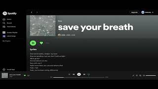 Save Your Breath: (1 hour loop) By JVKE