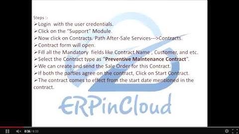 How to Create and Process a Service Contract in Cloud ERP