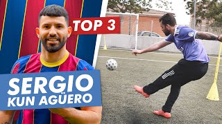 🔝TOP 3 TRUCOS de KUN AGÜERO 🔴 FC BARCELONA 🔵 QUE DEBES APRENDER en FUTBOL!