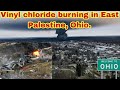 Vinyl chloride burning in East Palestine, Ohio.