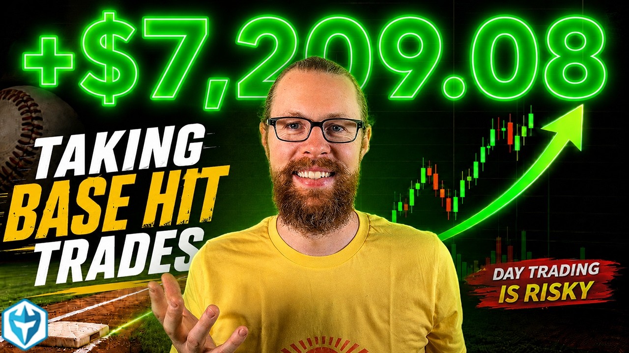 Base Hit Day Trading for +$7,209.08 in 3hrs: video thumbnail