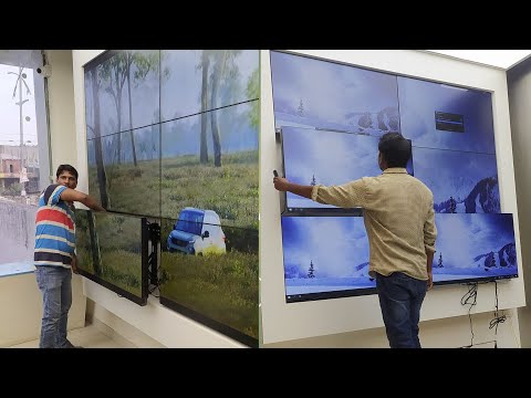 video wall setup 2×3 | 6 tv video wall installation