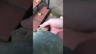 liveleak com Breaking open an obsidian rock