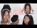 QUICK CURLY HAIR STYLES || THE BEST PROTECTIVE STYLING ft. HerGivenHair