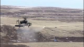 AH-64E Apache Hellfire Missile Shoot in Washington