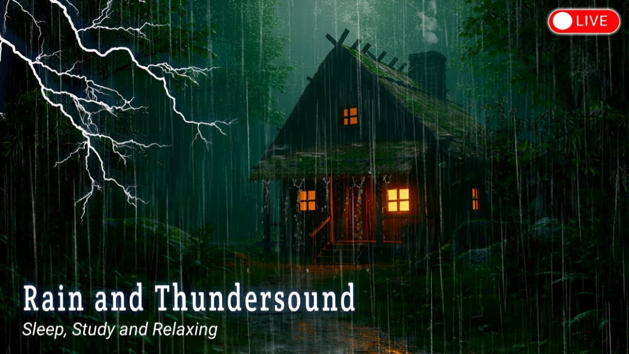 Best Rainfall at the Forest Cabin | Sleep Deeply with Rain Sounds ...