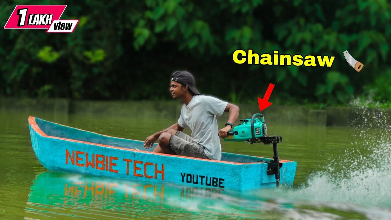ചെയിൻസോ കൊണ്ടൊരു തെർമോകൊൾ ബോട്ട് ! 😱Thermocol Boat with a Chainsaw Engine — It Floats!