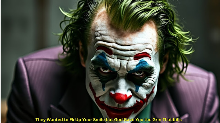 They Wanted to Fk Up Your Smile but God Gave You the Grin That Kills-Joker Speech (Powerful)
