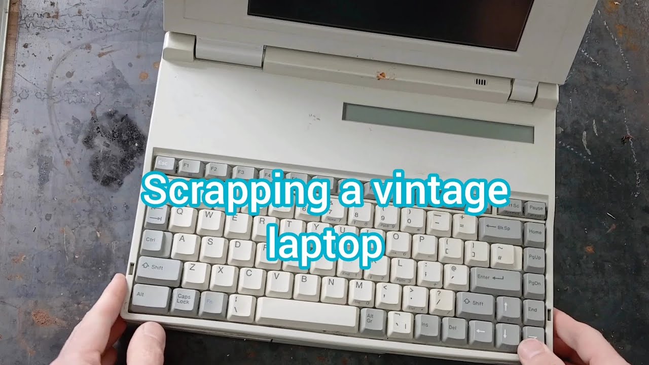 scrapping a mid 90s laptop for gold recovery - YouTube