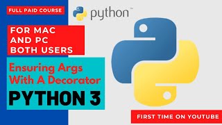 Another Example Ensuring Args With A Decorator in Python 3 Coding for Kid Python: Learn to Code Game