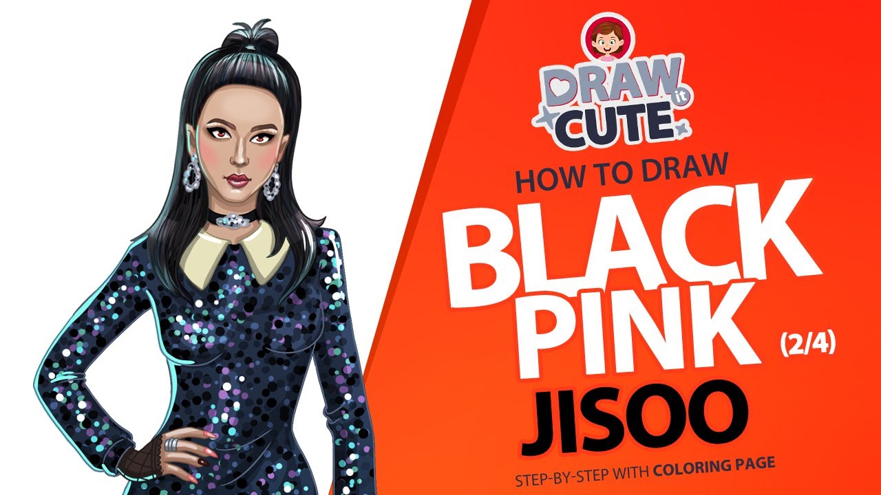 How to draw Jisoo | Black Pink | Easy, step-by-step drawing tutorial ...