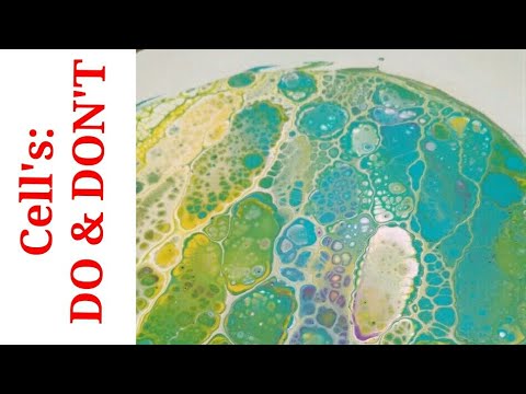Acrylic pouring: CELLS - DO AND DON'T - example flip cup in Fluid Art ...
