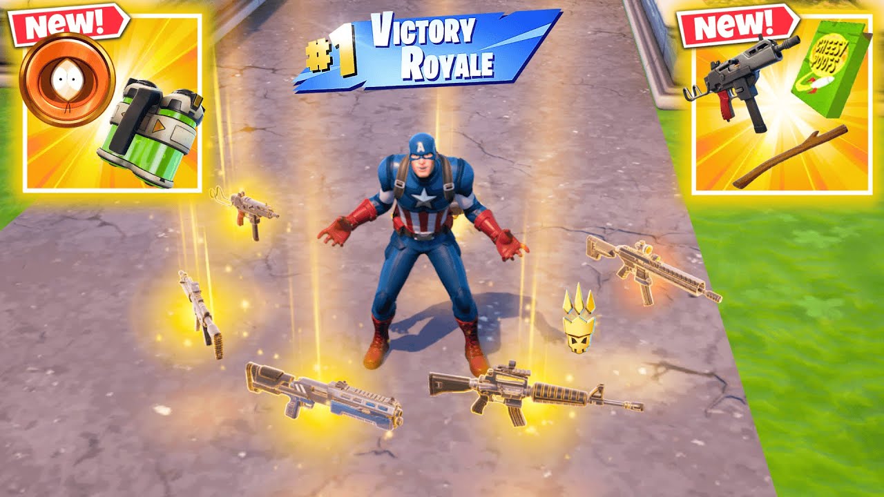 CAPTAIN AMERICA vs ALL NEW MYTHIC GUNS (NEW!) Fortnite Chapter 7 Season 1