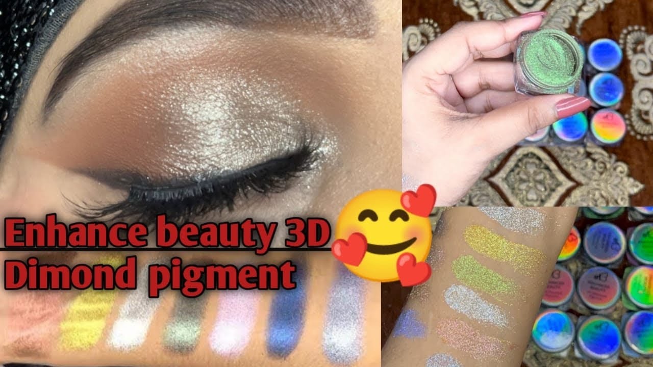Enhance beauty 3D Dimond pigment Review || best affordable glitter\ step by step for beginners