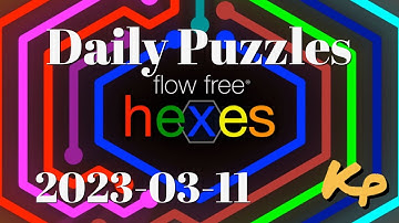 Flow Free Hexes - Daily Puzzles - 2023-03-11 - March 11th 2023