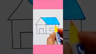 How To Draw A House, House Drawing For Kids And Toddlers, Easy Drawing