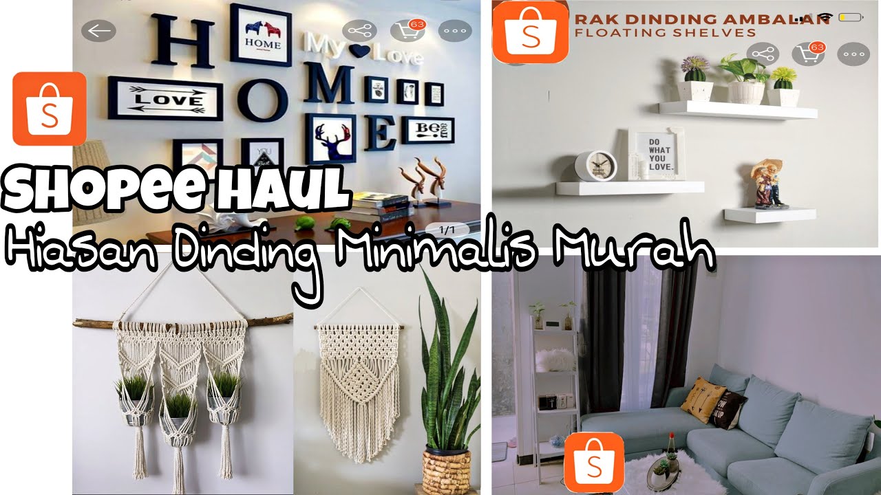 Shopee Haul - HIASAN / DEKORASI DINDING MURAH | Rak Ambalan - Macrame