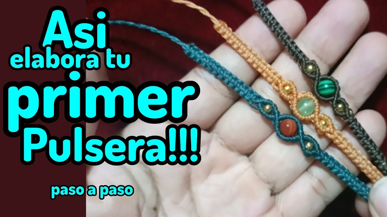 así haz tu primer pulsera de macramé|paso a paso |DIY macramé|tutorial macramé