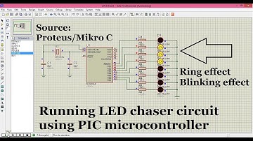 PIC microcontroller 8 channel led control16f84A