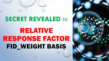 Relative Response Factor | How to apply on FID with Weight Basis