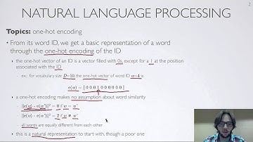 Neural networks [10.3] : Natural language processing - one-hot encoding