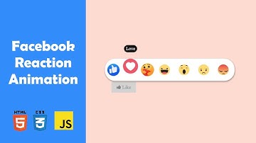 Facebook Reaction Animation Using HTML, CSS And JAVASCRIPT | Margin is zero