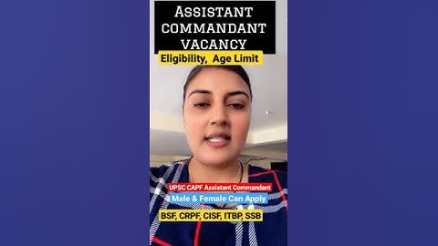 UPSC CAPF #assistantcommandant #upsc #capf #shorts #upsssc #crpf #bsf #cisf #ssb #ytshorts #trending