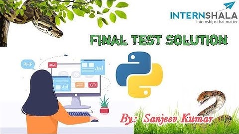 Internshala Python answer key