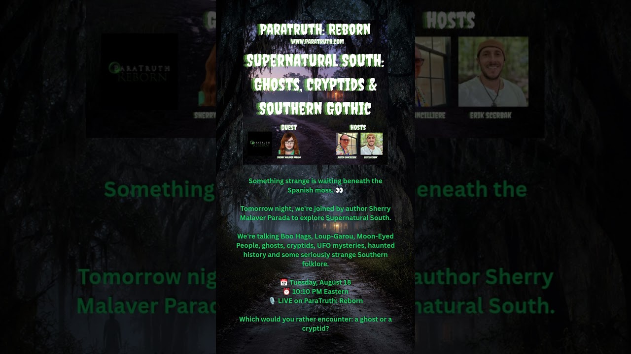 Supernatural South Ghosts, Cryptids & Southern Gothic Announcement